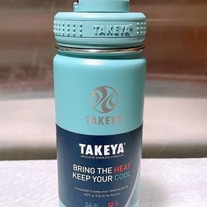 Takeya Actives Insulated Stainless Steel Water Bottle w/ Spout Lid, 18 oz